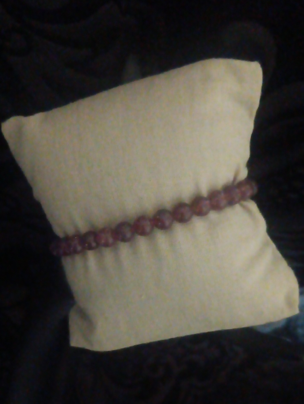 CALMING Lepidolite Natural Rare Untreated Stretch Bracelet Muted Earthy Purple